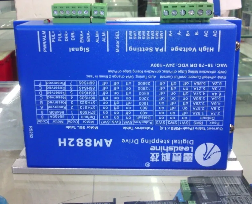 Free shipping Leadshine 2-phase stepper driver AM882H fit NEMA 23/34/42 stepper motor work 36-80VDC out 2.7A-8.2A CNC Drivers Free shipping Leadshine 2-phase stepper driver AM882H fit NEMA 23/34/42 stepper motor work 36-80VDC out 2.7A-8.2A CNC Drivers