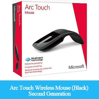 Оригинальная Беспроводная Мышь Arc Touch mouse microsoft с технологией Blueshin BlueTrack 2,4 ГГц для пользователя мыши ПК - Color: Arc Touch Mouse BK