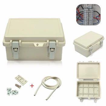 

IP65 Waterproof Plastic Electric Junction Box Hinged Shell Connection Enclosure Adaptable Case