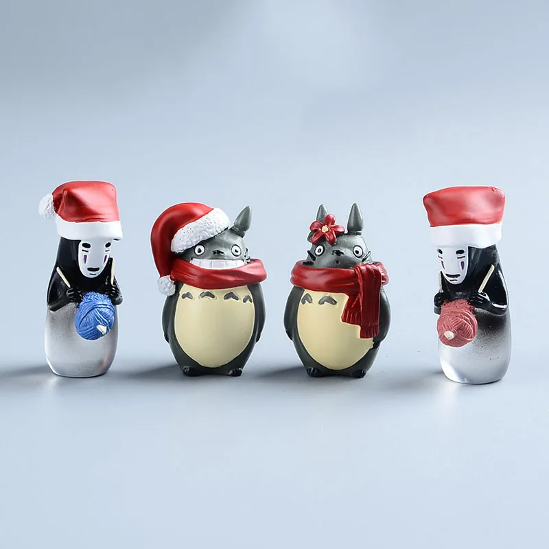 

Japanese Anime Spirited Away Kaonashi No Face My Neighbor TOTORO Resin Mini Christmas Figure Studio Ghibli Hayao Miyazaki Toys