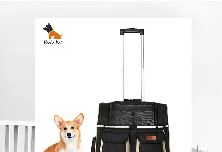 Многофункциональная коляска для домашних животных, переноска для собак, кошек, рюкзак с колесами для путешествий на открытом воздухе, переноска для домашних животных, модная Дорожная сумка на колесиках