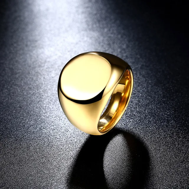 2018 USA Fashion  316L Stainless Steel Ring Pattern Punk Overbearing Vintage Men Rings Cool Man Jewelry