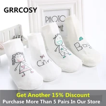GRRCOSY Newborn Socks Cartoon Cotton Baby Socks No-slip Infant Cotton Socks Male girl asymmetric cartoon children socks new arrival newborn socks cartoon 100% cotton baby socks no slip infant cotton socks