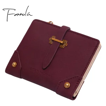 

Retro Female Wallet Leather Women Designer Rivet Wallets Foldable Change Credit Card Lady Coin Purses Holders For Girls Carteira