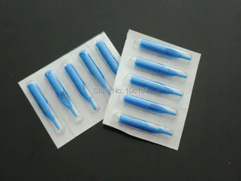 

9Round Tip TATTOO Disposable Nozzle TIPS tube ink supplies Fast! Blue Colour 50Pcs
