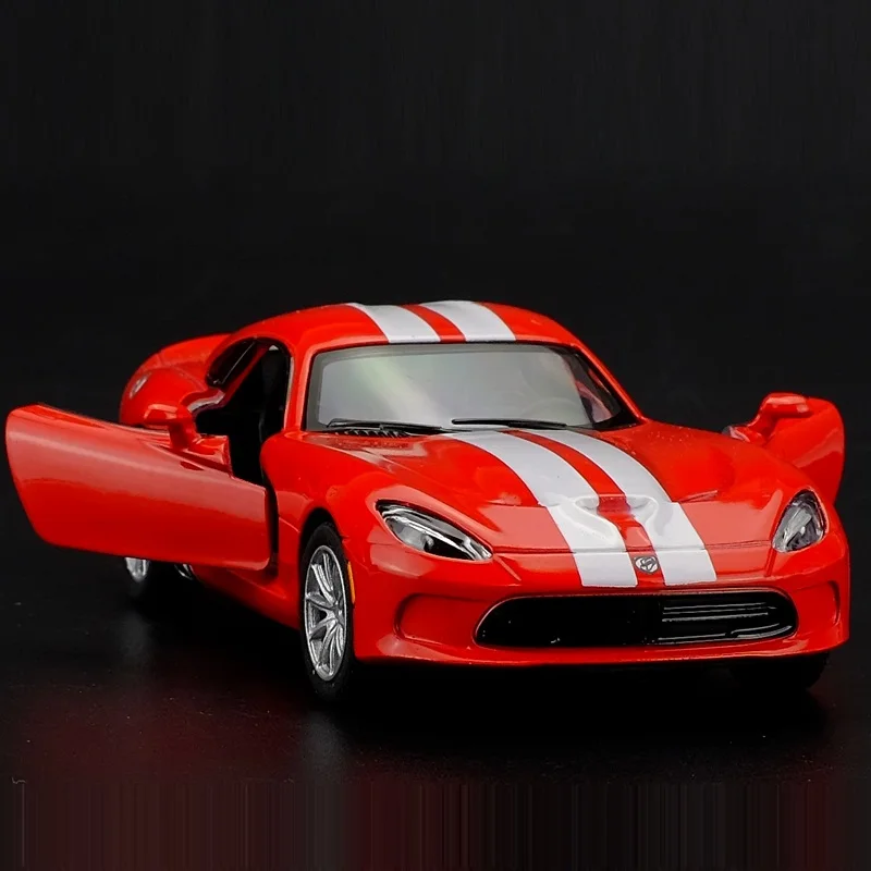 Высокая имитация изысканных литых и игрушечных автомобилей: KiNSMART автомобильный Стайлинг Dodge 2013 SRT Viper GTS Supercar 1:36 литая модель из сплава - Цвет: Красный