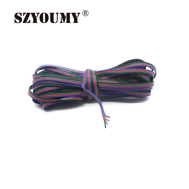 

SZYOUMY Best Price 50M 4 Pin RGB LED Extension Wire Connector Cable Cord For 3528 5050 Strip Light