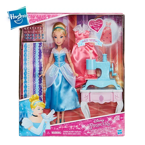 Hasbro disney Princess Cinderellas Stamp N design Studio настраиваемые игрушки для одежды рождественские подарки, куклы для девочек - Цвет: B6908-PRINCESS