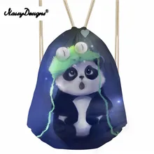 Noisydesigns Cute Women Drawstring Bag Animal Panda Print Travel Women s Mochila School Girls Reusable Shopping