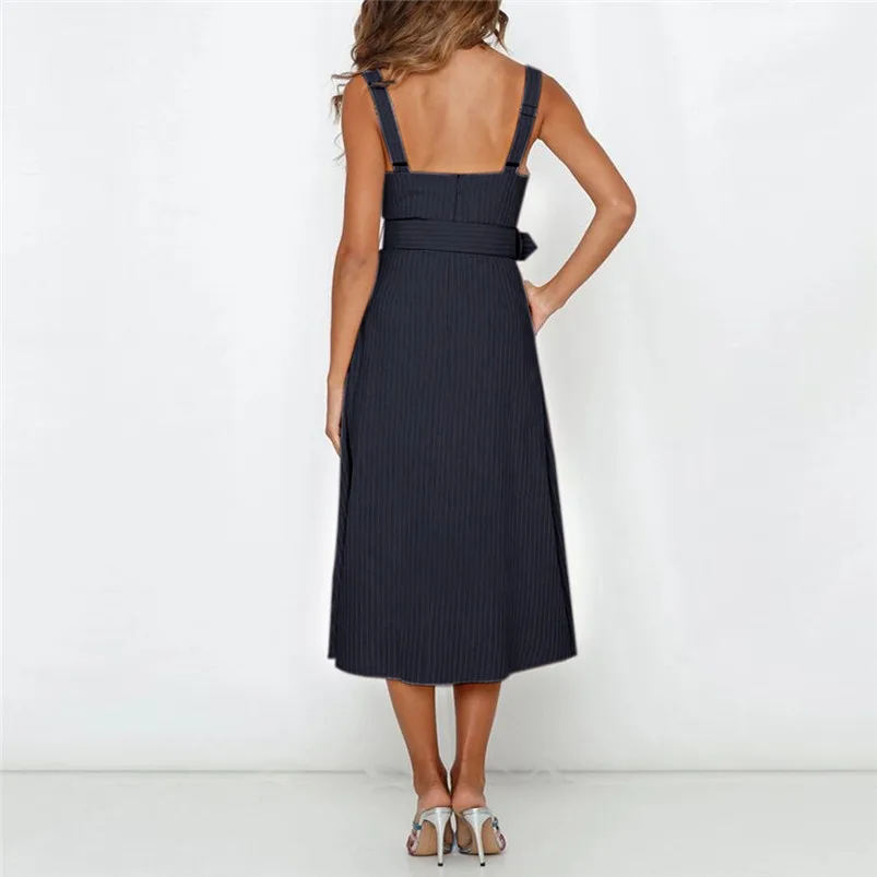 Women's Summer Sleeveless Casual Loose Swing T-Shirt Dress with Pockets Dress sukienka damska plus size vestidos verano H13 (12)