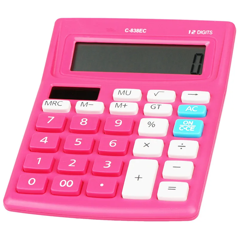 2018 الملونة الشمسية البسيطة سطح المكتب حاسبة مكتب Calculadora الإلكترونية طالب القرطاسية المورد عالية الجودة Calculatrice