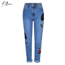 Весна, модные женские узкие брюки с высокой талией, женские рваные джинсы для женщин, джинсы Mujer, размер 44
