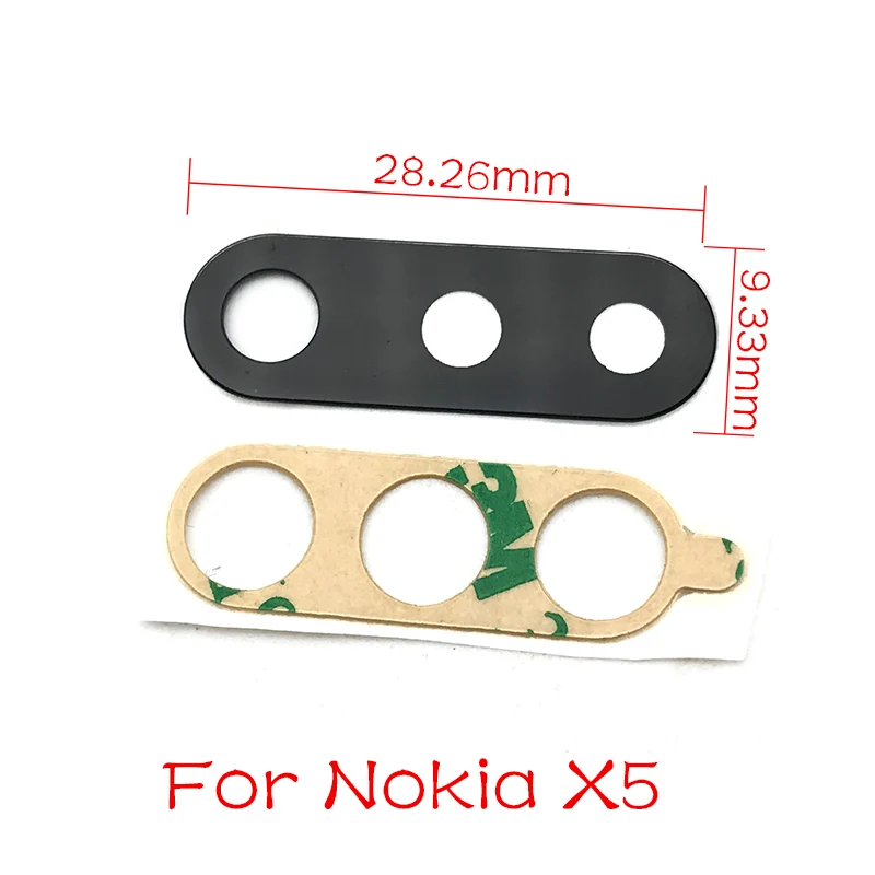 

10pcs/lot For Nokia 5.1 Plus / X5 Back Rear Camera Glass Lens