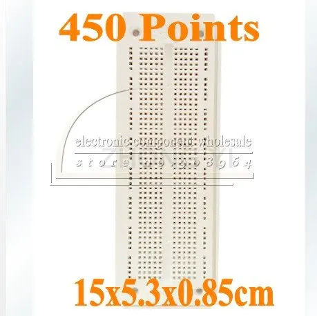 wholesale 10pcs/lot SYB-94 Test Breadboard 450 Point Solderless PCB Board and Tie-Points Experiment Protoboard | Электронные