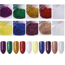 Блестящая пудра для ногтей 20 г Сияющий хромовый Пигмент фиолетовый, фиолетовый, синий, золотой лак для ногтей Пудра с голографическим эффектом пылезащитный маникюр, украшения для ногтей 10 цветов