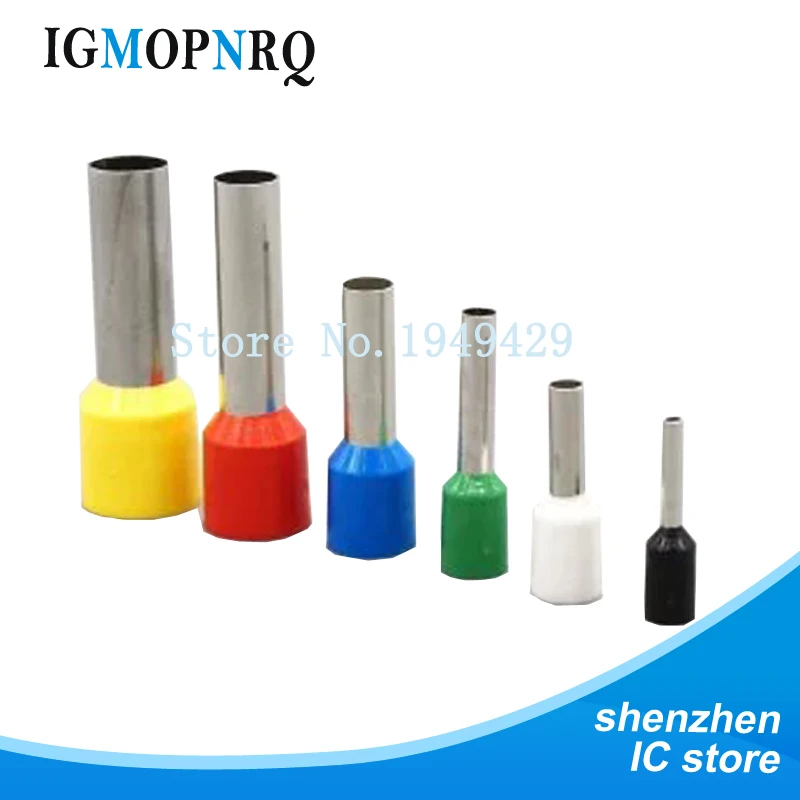 

1000PCS E2508 Tube pre-insulating terminal insulated cable wire connector crimp terminal (type TG-JT) AWG #14