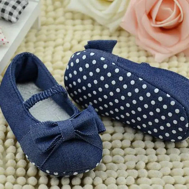 Low Price Loss Sale18 Baby Bowknot Denim Toddler Princess First Walkers Girls Kid Shoes Toddler Shoes Baby Shoes 20