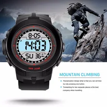 SANDA цифровые часы водонепроницаемые 30 м новые модные мужские спортивные hodinky военные часы электронные мужские часы relogio masculino 340