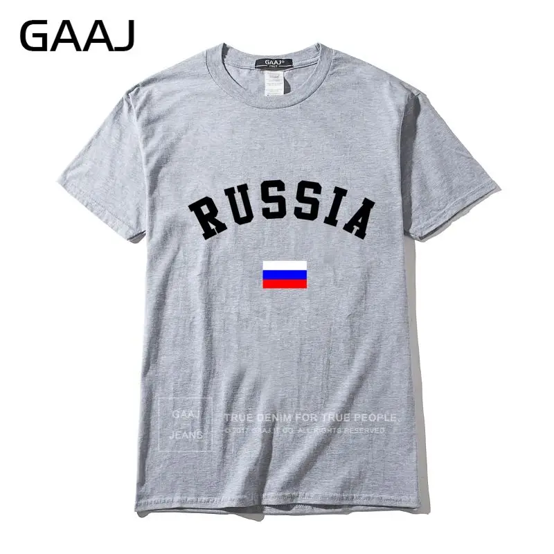 Российский флаг, мужские футболки, одежда для мужчин с принтом букв, футболки для мужчин, футболка, брендовая одежда, одежда, забавная мода, лето - Цвет: Grey