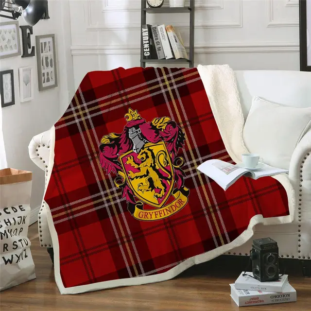 Hufflepuff Printed Velvet Plush Throw Fleece Blanket Bedspread Sherpa