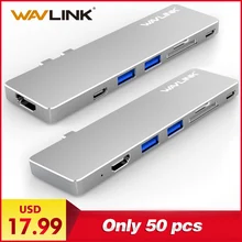 Wavlink USB C концентратор к HDMI 4K адаптер с SD/Micro SD кард-ридер USB A 3,0 концентратор адаптер питания для MacBook Pro