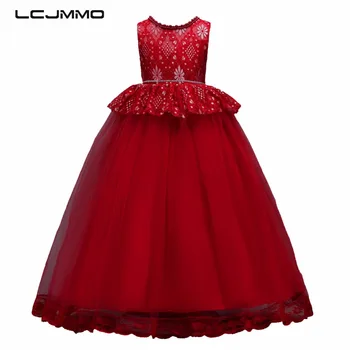 

LCJMMO Flower New Girls Party Dresses Kids Summer Princess Dresses for Girls Sleeveless Costume Wedding Dress Children Vestidos