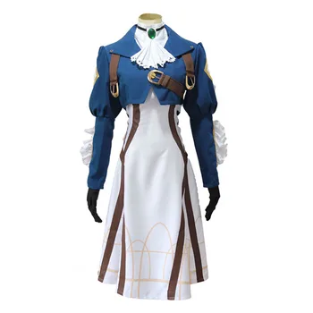 

Halloween Violet Evergarden Violet Gothic Uniforms Cosplay Costume Free Shipping Violet Evergarden Full set Wig shoes Cosplay