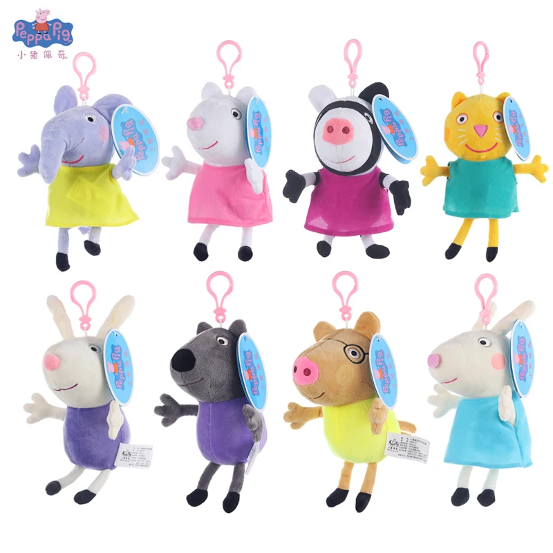 

Original 19cm Peppa Pig George Animal Stuffed Plush Toys Cartoon Family Friend Pig Party Dolls For Boy Girl Birthday Gifts