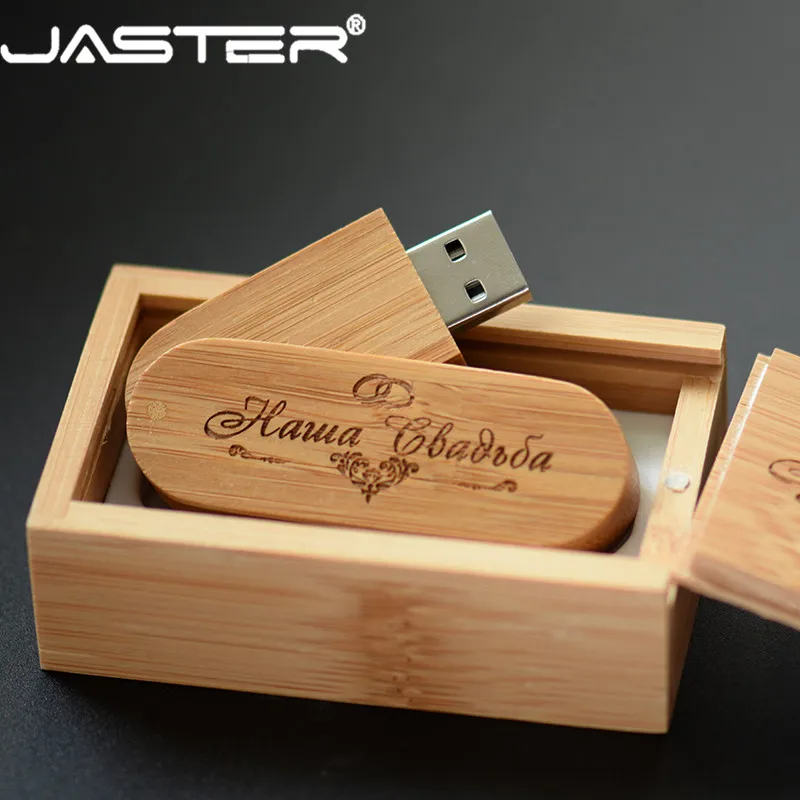 JASTER деревянный USB+ Подарочная коробка USB флеш-накопитель Флешка 8 Гб 16 г 32 Гб палочка для создания логотипа на заказ для фотосъемки свадебные подарки