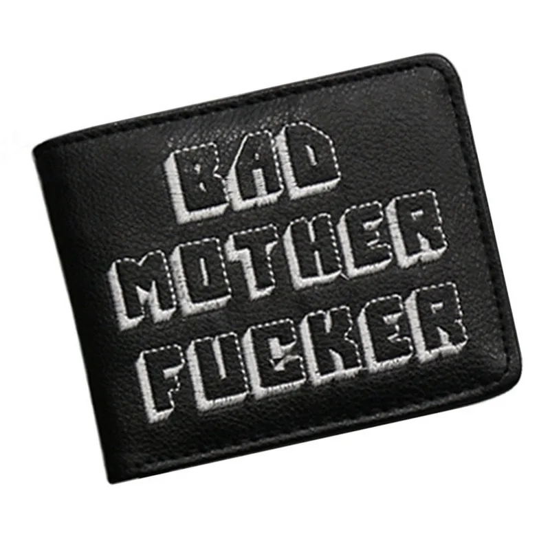 

MeanCat Pulp Fiction Wallet with Zipper Pocket Bad Mother BMF Wallet Card Holder Vintage Gift Money Purse