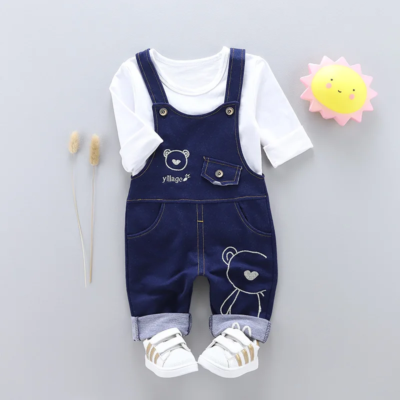Весенне-осенний комплект одежды для маленьких мальчиков Infant2019 новая хлопковая