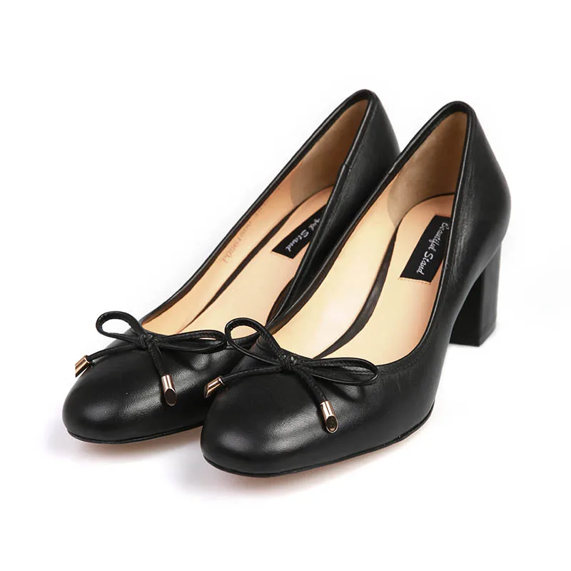 Новинка года; женские туфли на очень высоком квадратном каблуке; женские туфли с острым носком; туфли на шпильке; новые модные женские туфли - Цвет: black