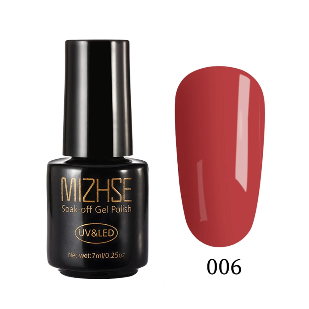 MIZHSE 1 шт. гель УФ Lakiery Hybrydowe светодиодный Enamels Semi Esmalte Полупостоянный Французский маникюр Belle Fille гель для ногтей - Цвет: 006