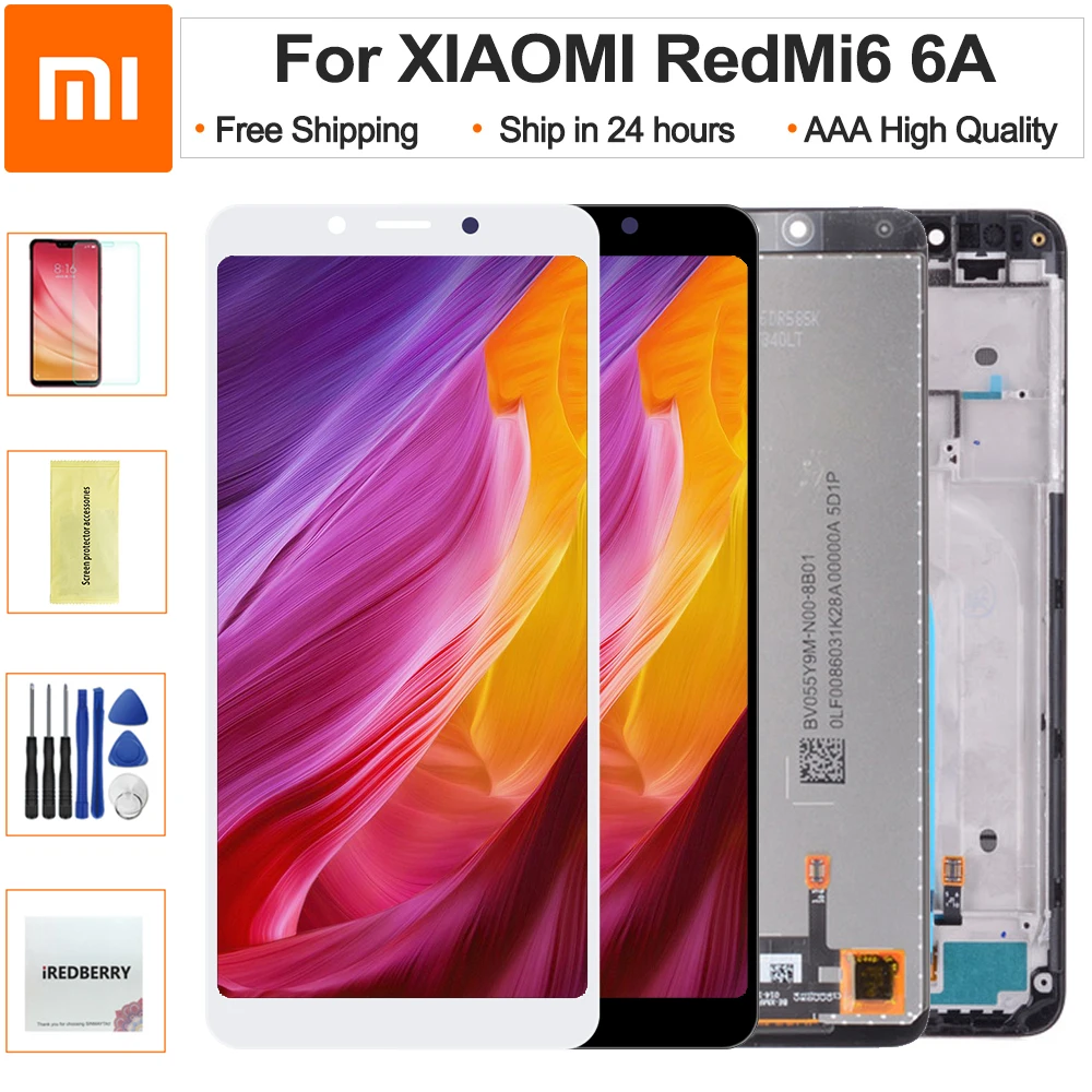 

5.45'' LCD Display For Xiaomi Redmi 6 touch screen Digitizer Assembly Frame For Redmi 6A LCD Assembly 1440*720 Resolution