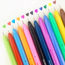 12 шт/партия Конфеты Цвета 0,5 мм Красочные гелевые ручки набор канцелярских принадлежностей(tt-4238