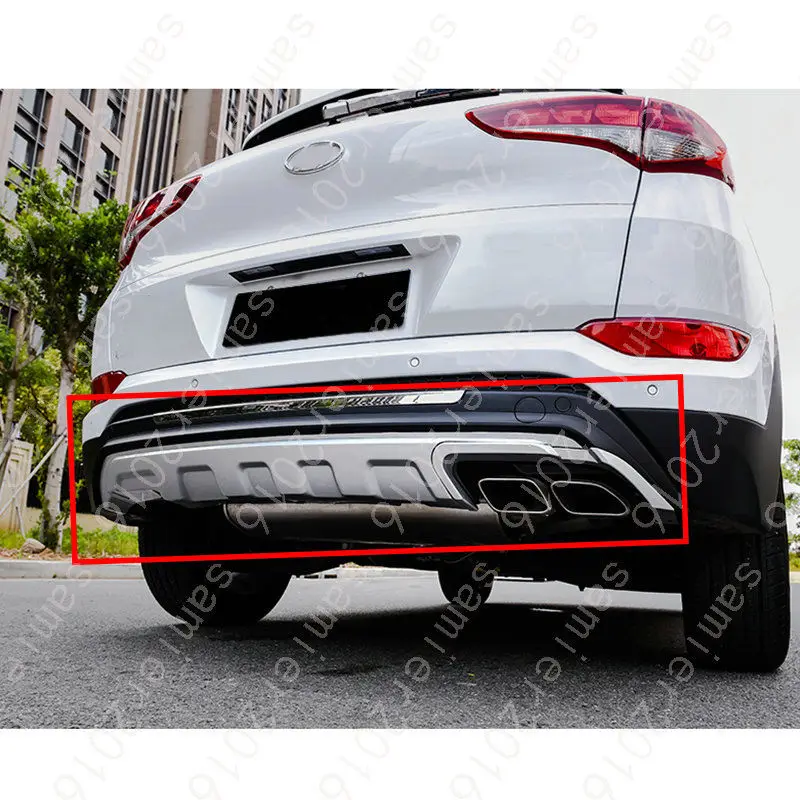 Rear Bumper Protector Skid Plate Decorator Trim Cover For Hyundai