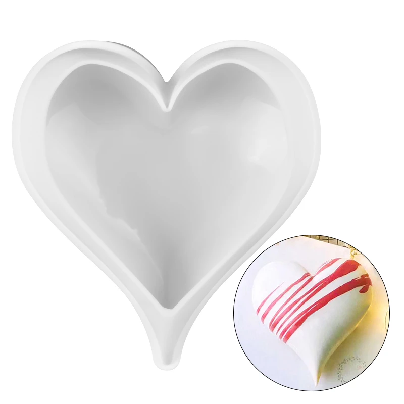 

Heart Shaped Silicone Cake Mold Baking Mousse Cheese Dessert Pan Cakes Decorating Tools Silicone Moulds For Kitchen Accessories