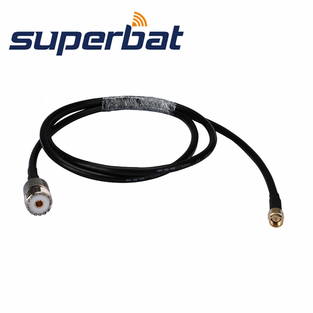 

Superbat UHF Female SO-239 to SMA Male Pigtail RG58 Extension Cable-Ham Radio Antenna Wire for Baofeng Wouxun Kenwood Icom Yaesu