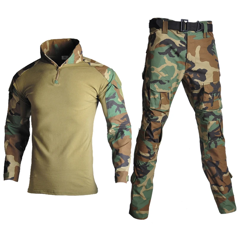 Refire gear камуфляж США RU армейская тактическая Униформа Мужская Военная боевая одежда набор Пейнтбол страйкбол рубашка+ брюки карго без подкладки