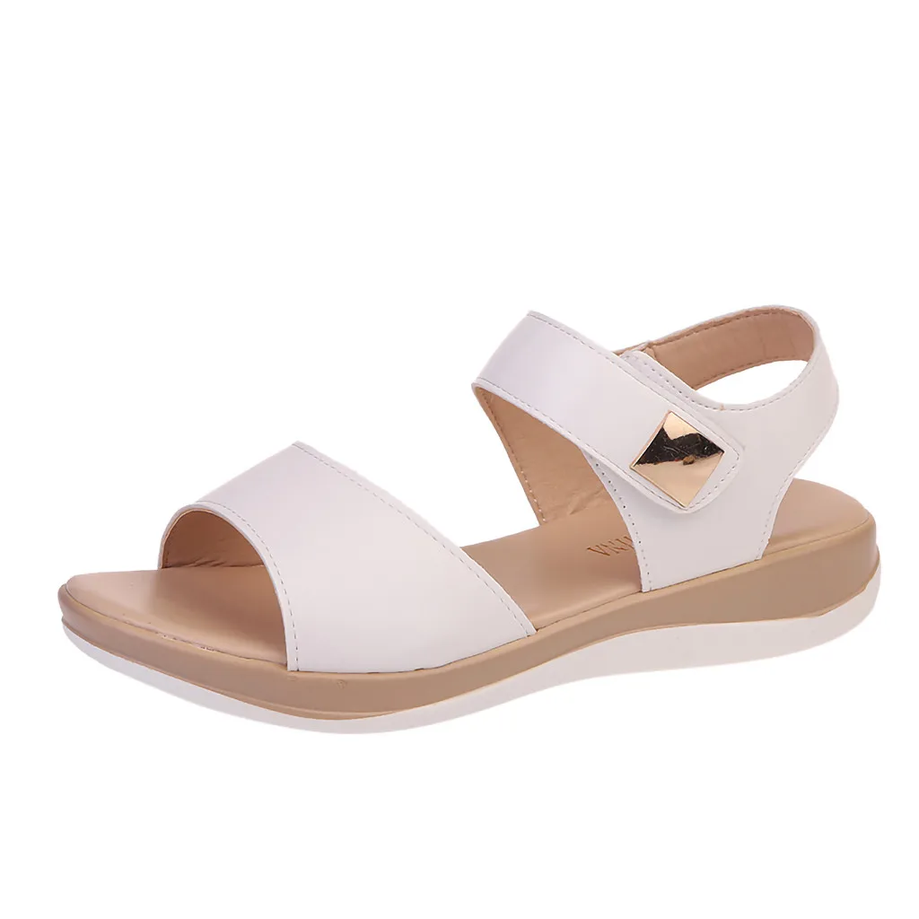 

SAGACE Fashion Summer Women Sexy Non-Slip Outdoor Round Toe Sandals Casual Beach Roman Style Simple Rome Style Slip-On Shoes