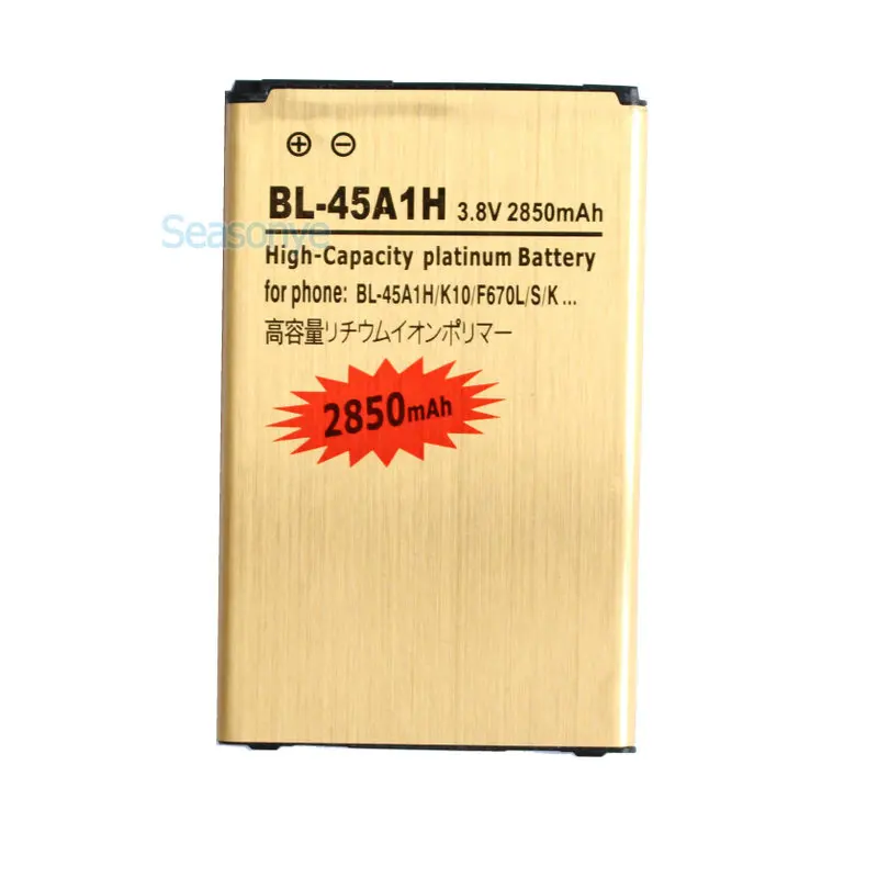 Seasonye 2850mAh BL-45A1H / BL45A1H золотистый Сменный аккумулятор для LG K10 F670L F670K F670S F670 K420N LTE Q10