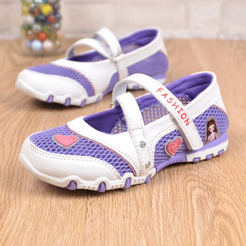

ULKNN Kids Sandals For Girls Summer Shoes Children Sandals Beach Shoes Mesh Breathable Comfortable Princess sandalia infantil