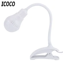 ICOCO супер яркий светодиодный Настольный зажим лампа USB перезаряжаемая настольная лампа для чтения студента 360 градусов наклонная лампа