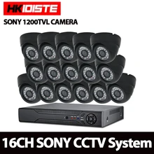 HKIXDISTE AHD CCTV System 16CH AHD 1080N CCTV DVR Kit HDMI 1080P SONY 1200TVL IR Cameras Security System 16 channel CCTV NVR