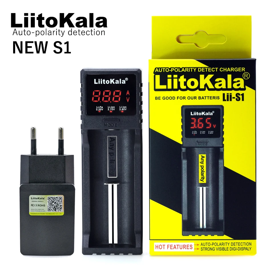 Новое зарядное устройство Liitokala Lii-S1 18650 1,2 в 3,7 в 3,2 в AA/AAA 26650 21700 NiMH литий-ионная батарея умное зарядное устройство 5 в 1 а штепсельная вилка европейского стандарта