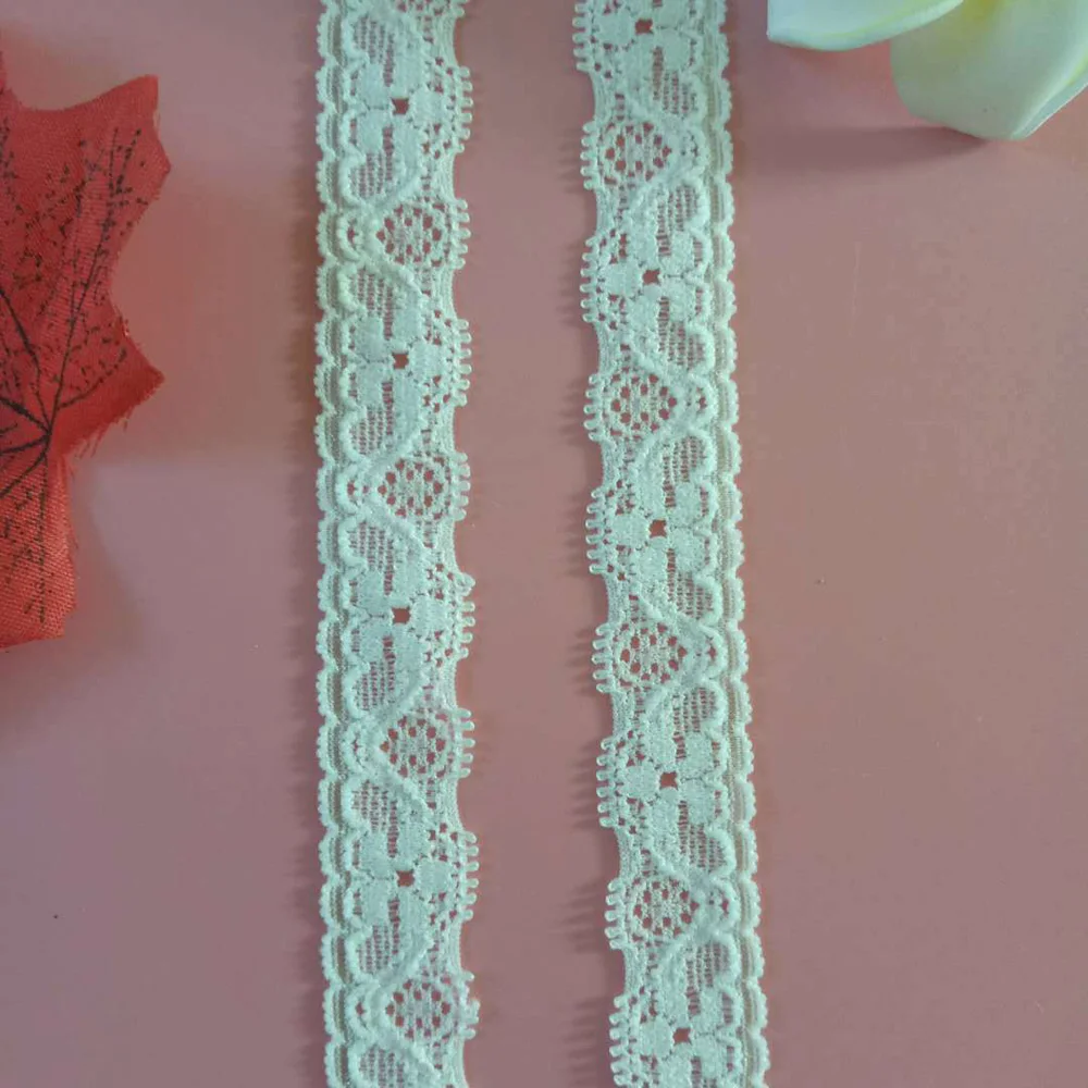 50 yards/lot White Black Elastic Lace Trim Stretch Lace Fabric For Bra