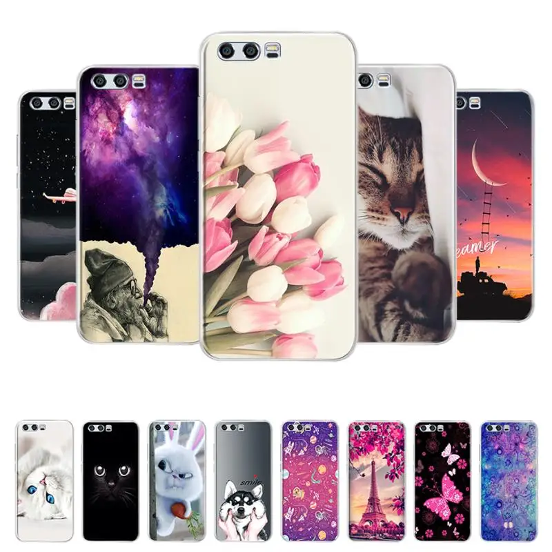 

For Funda Huawei Honor 9 Case Cover On Bumper Honor 9 Silicone Phone Case For Huawei Honor 9 TPU Soft Back Protection Case Coque
