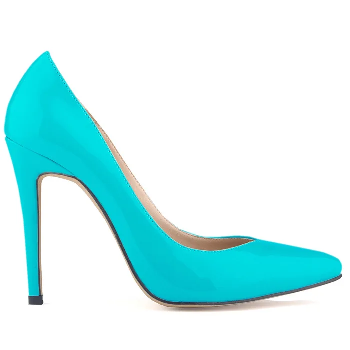 Большие размеры 35-42 дамская обувь удобные офисные туфли для ночного клуба женские лакированные туфли на высоком каблуке пикантные женские туфли-лодочки с острым носом 60