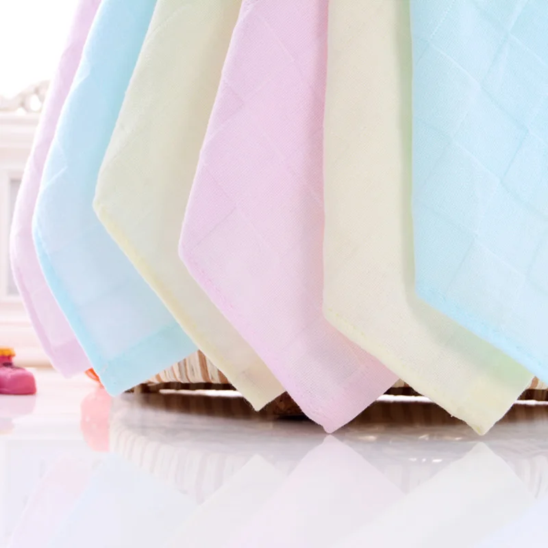5 шт. детское полотенце Мягкая хлопковая салфетка для кормления салфетка случайный цвет 998
