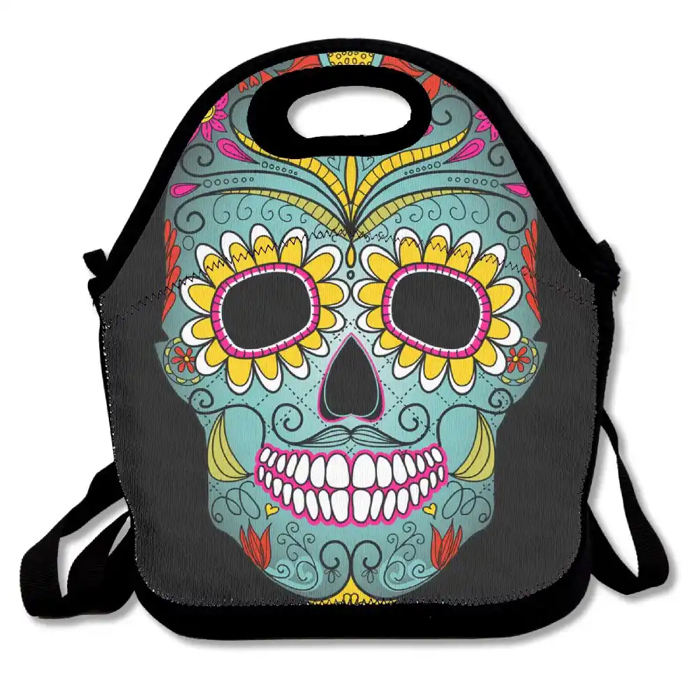 sugar skull lunch bag